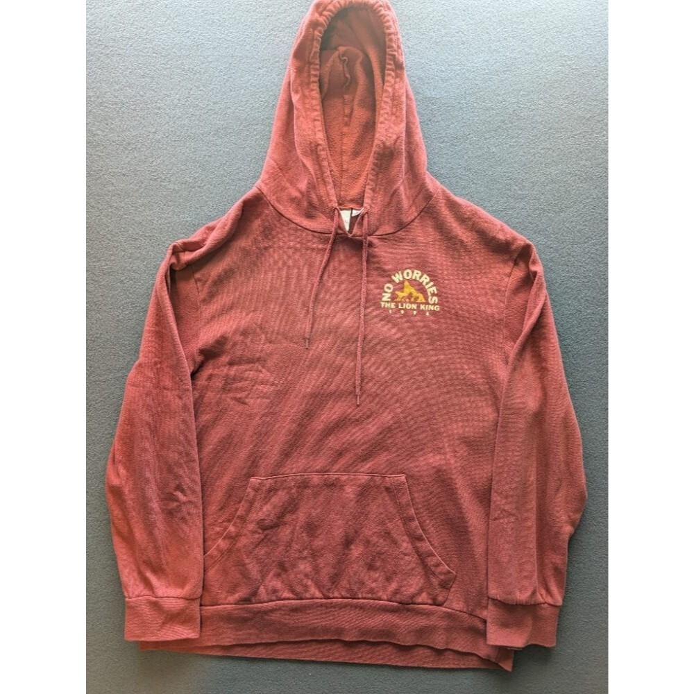 Disney Women's XL Terracotta Long Sleeve Cotton Blend Casual Hoodie Lion King